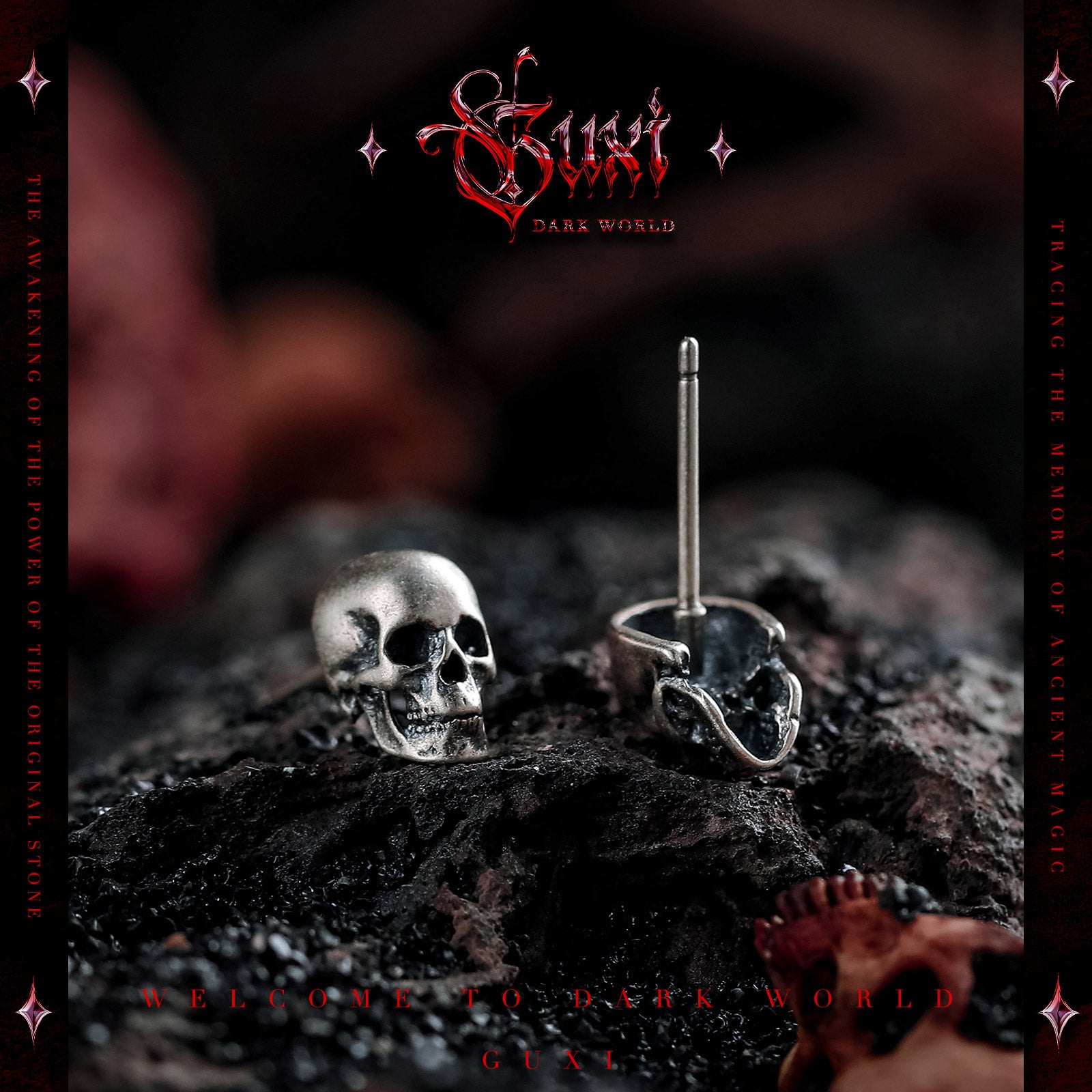Skull Vanguard - Earring - stud earrings - Shop