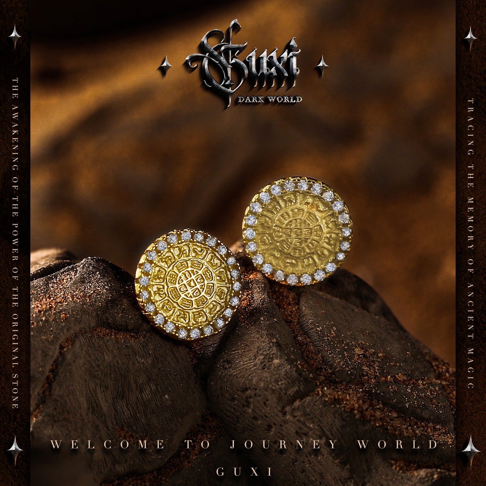 "Ecliptic Glow" Golden earrings - My Store