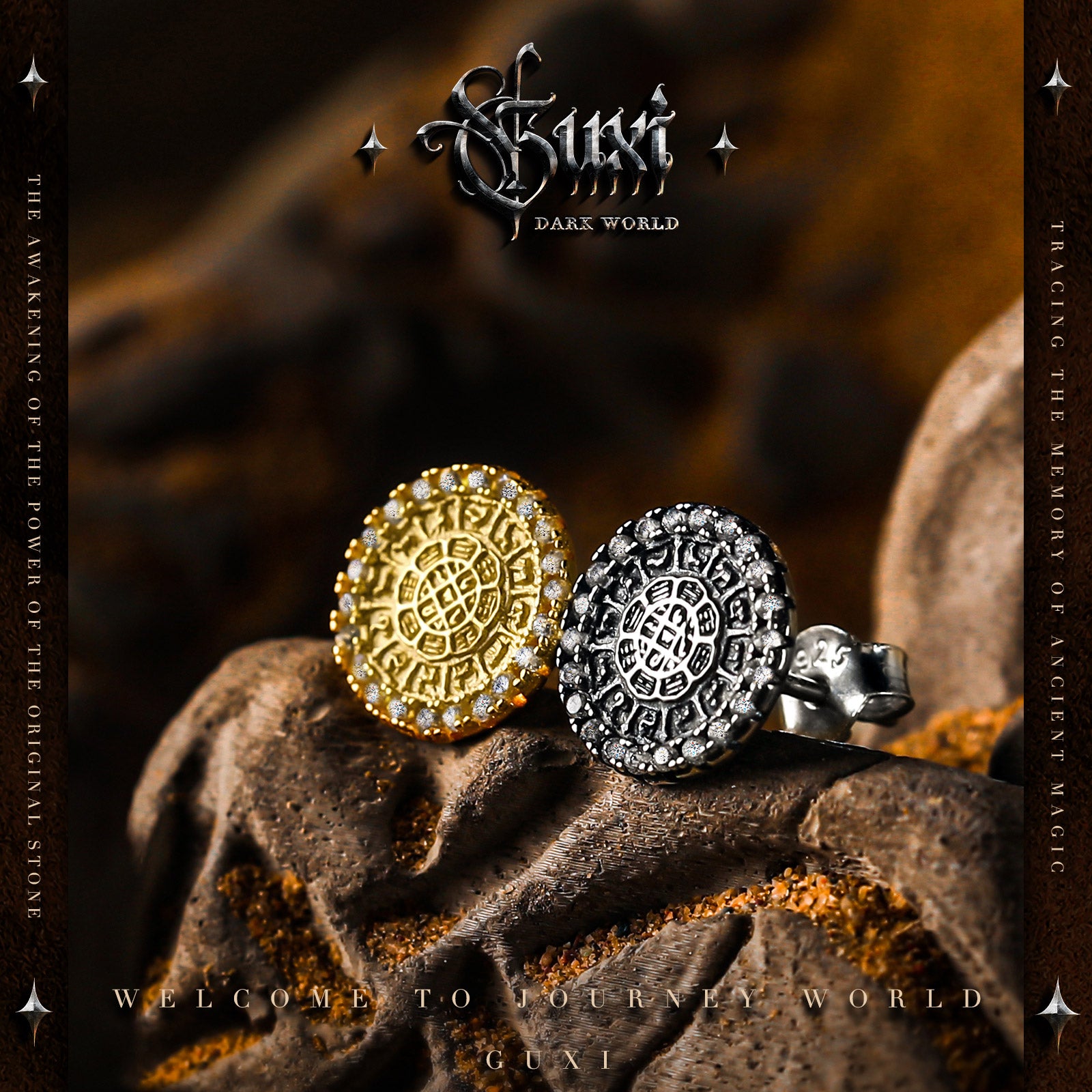"Ecliptic Glow" Golden earrings - My Store