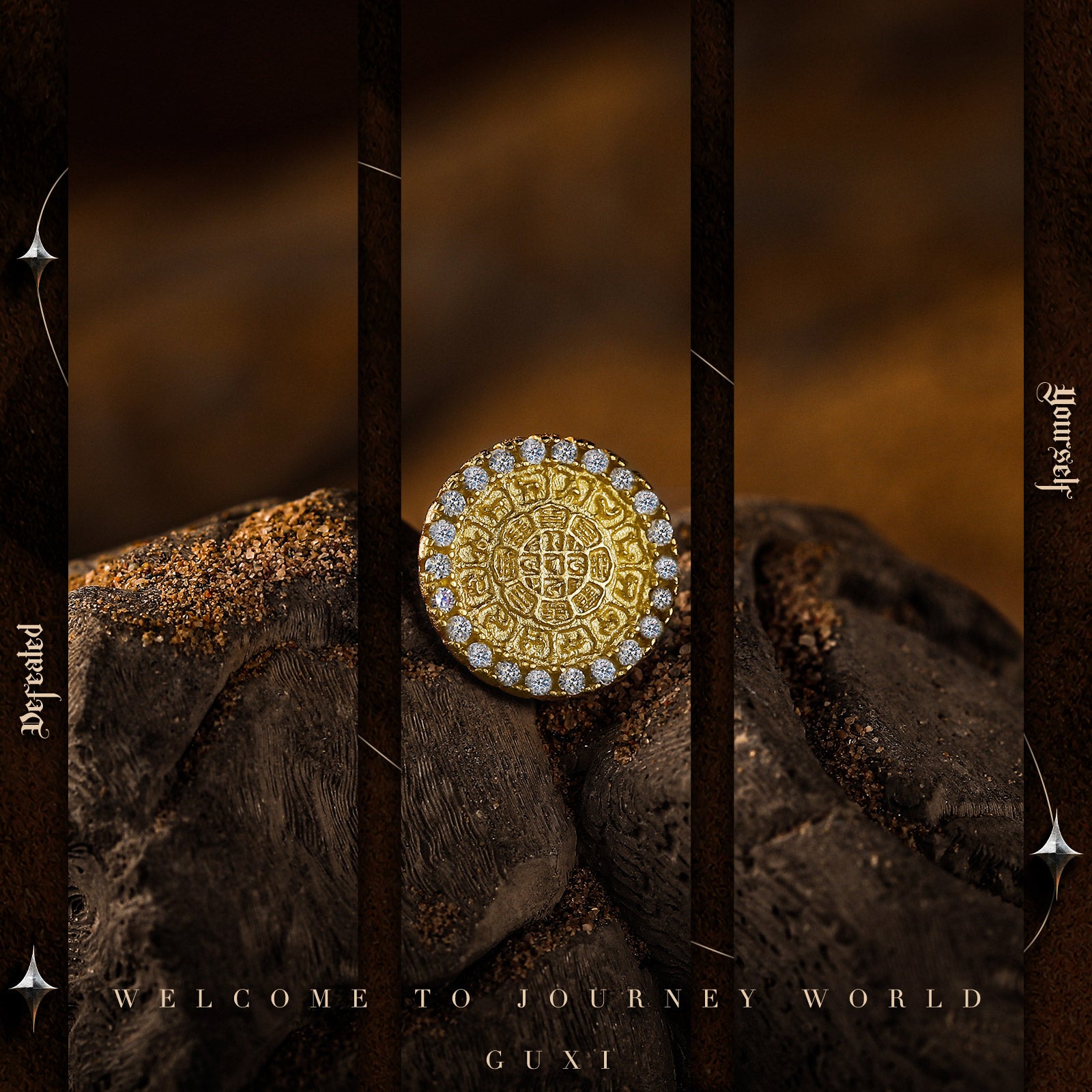"Ecliptic Glow" Golden earrings - My Store
