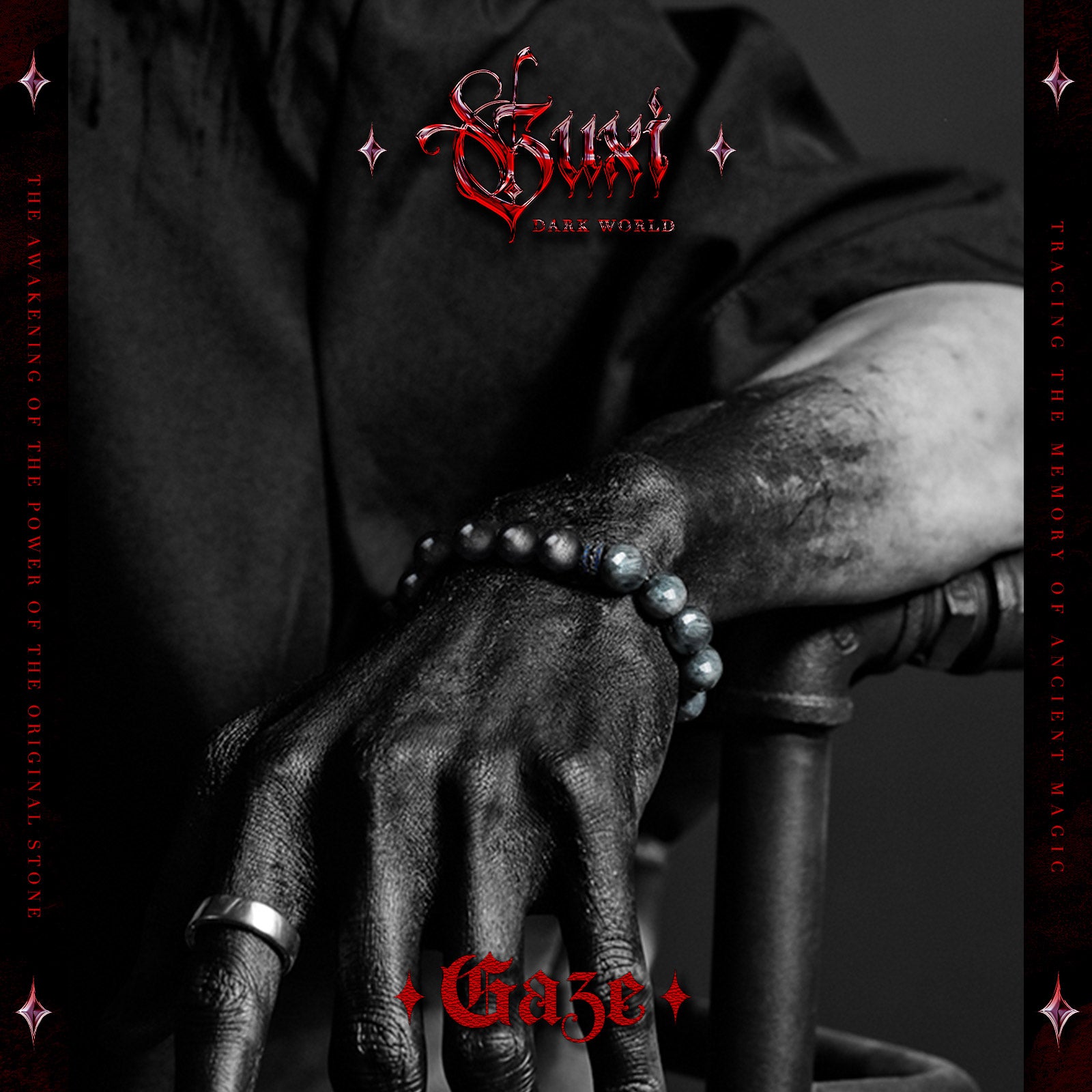 "Gaze"Obsidian&Hawkeye Stone Bracelet