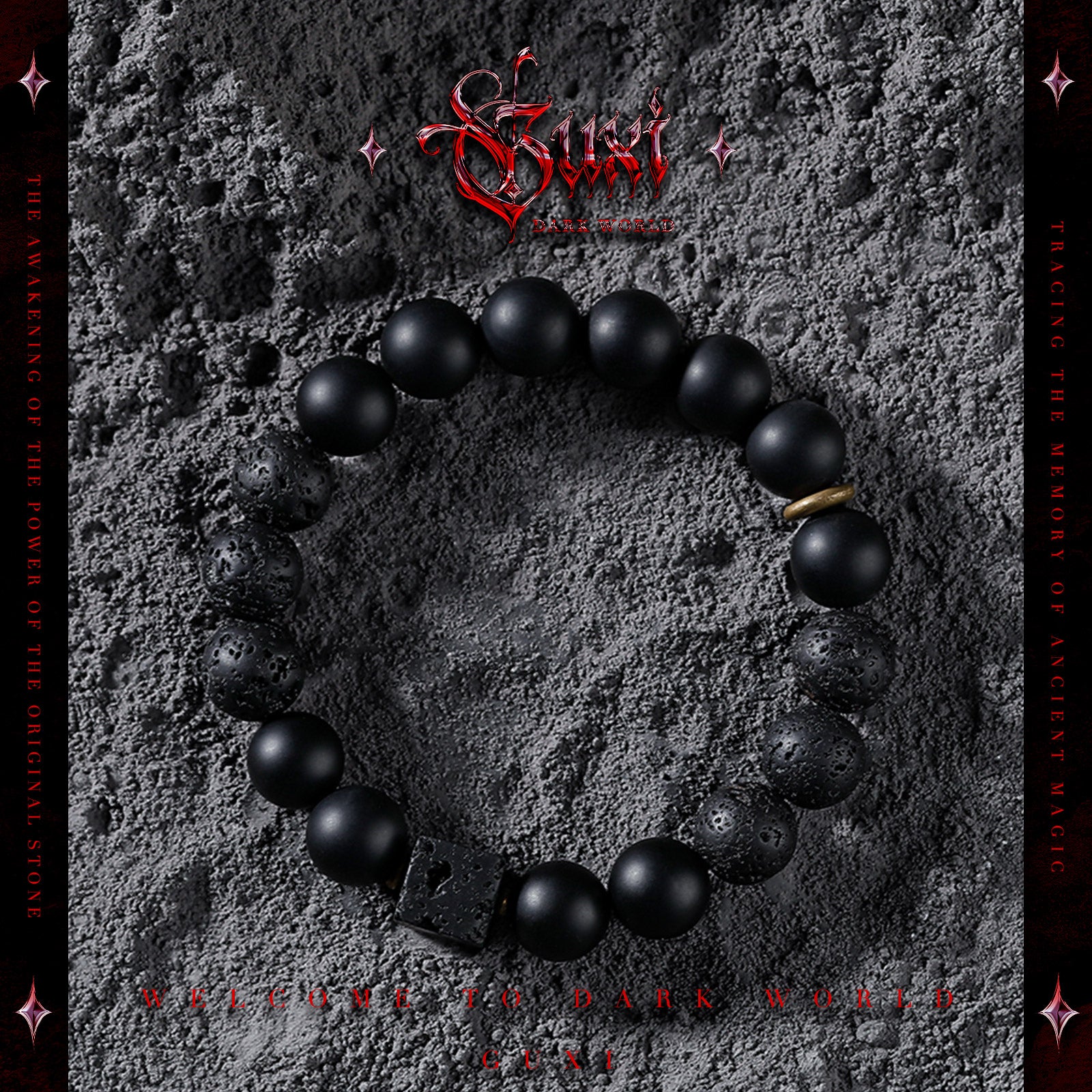 ‘'Lunar Dust"black onyx Bracelet