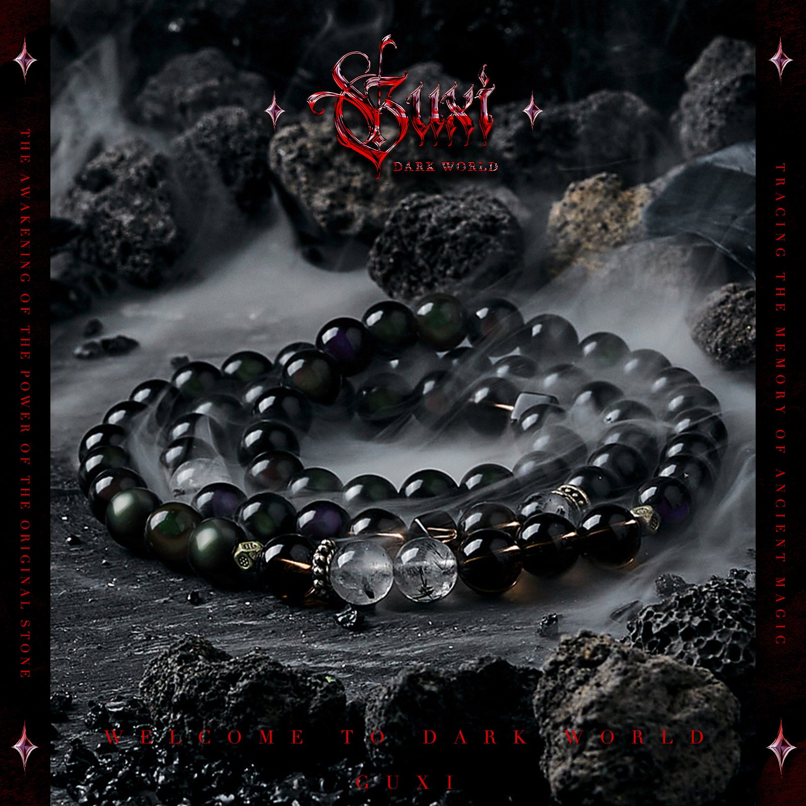 "Hunting Demons"obsidian Bracelet