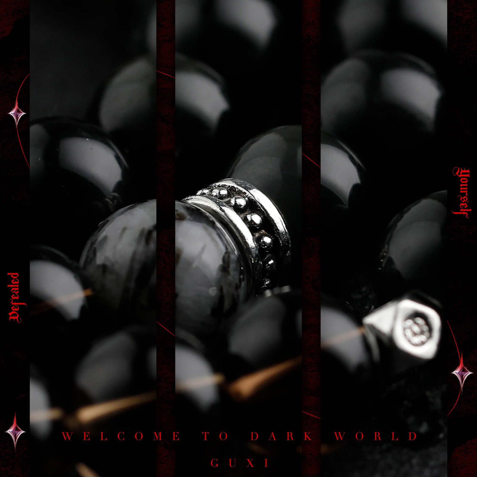 "Hunting Demons"obsidian Bracelet