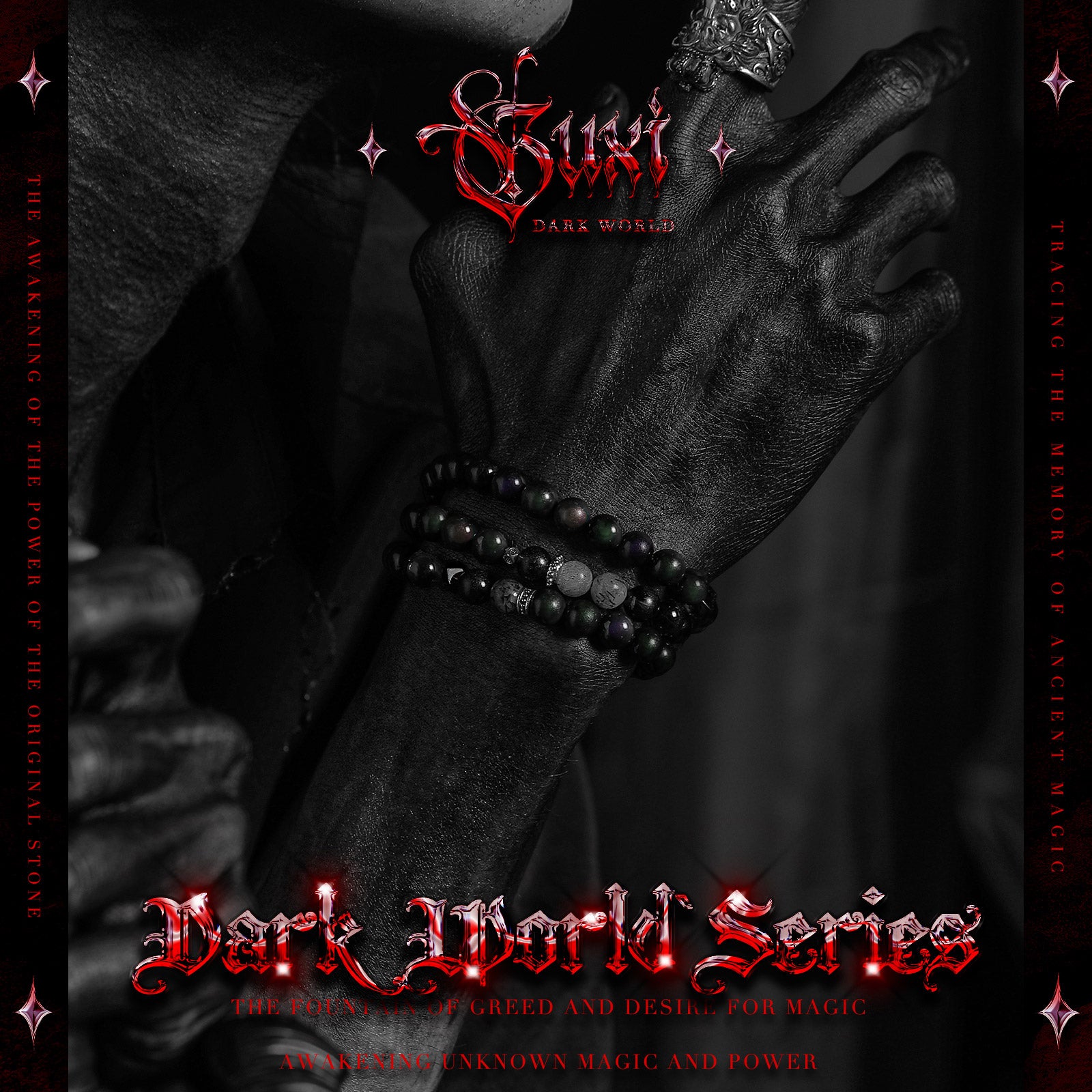 "Hunting Demons"obsidian Bracelet