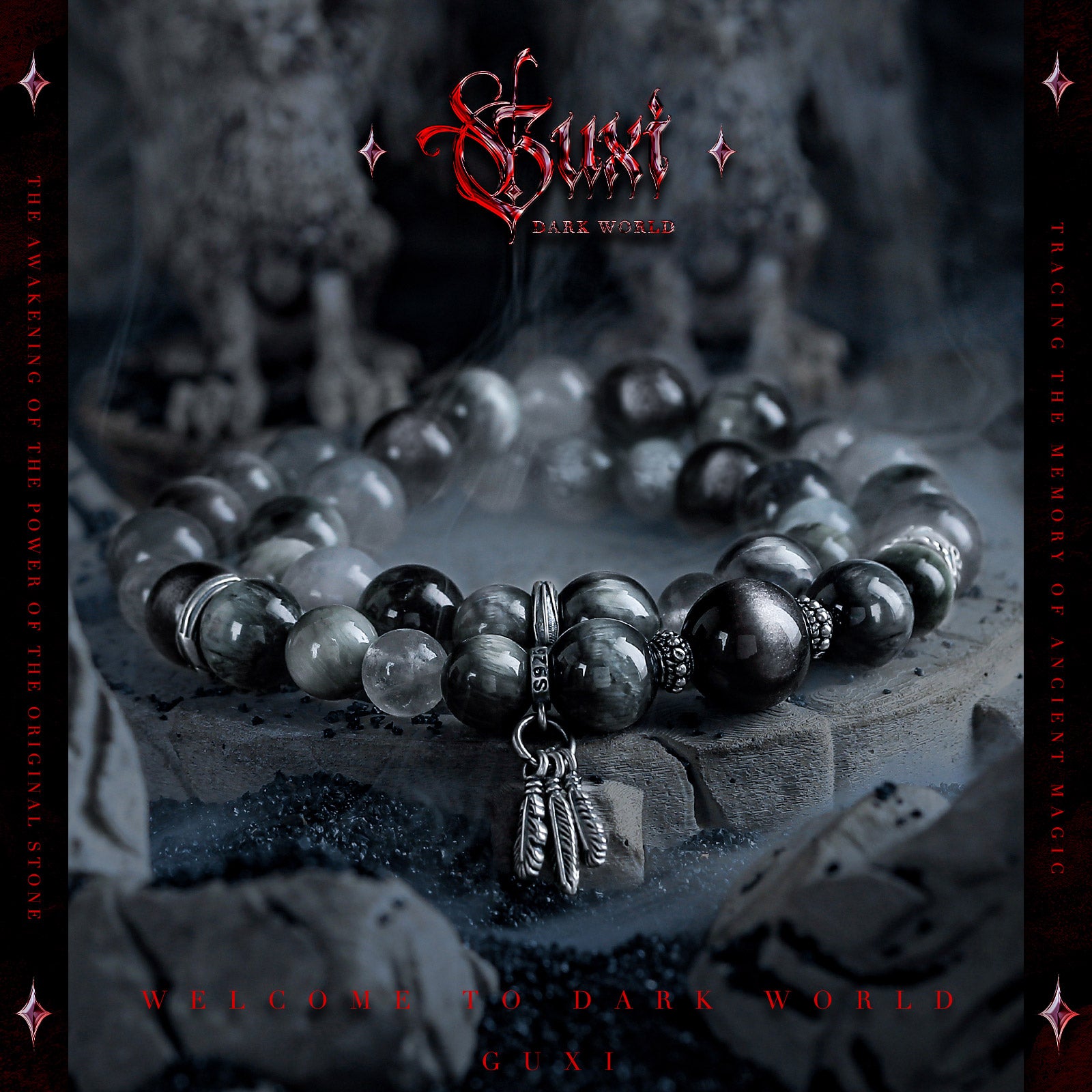 Grey Feather - Bracelets - multilayered - Shop