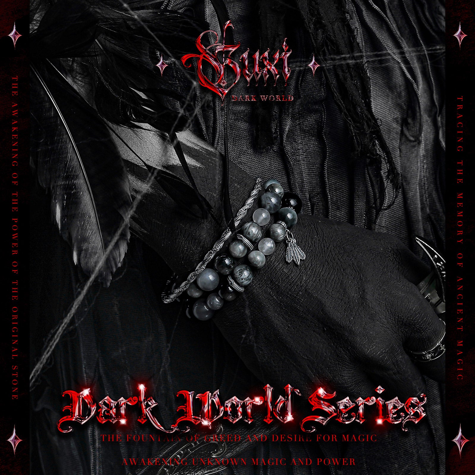 Grey Feather - Bracelets - multilayered - Shop