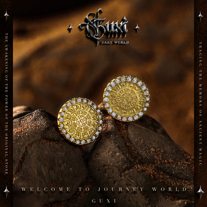 "Ecliptic Glow" Golden earrings - My Store